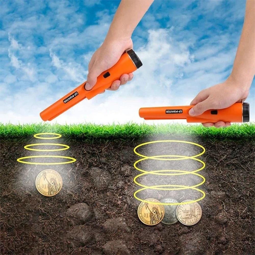 With LED Lights Handheld GP-Pointer 360° Scan Metal Pinpointing Rod Metal Detector  Underground
