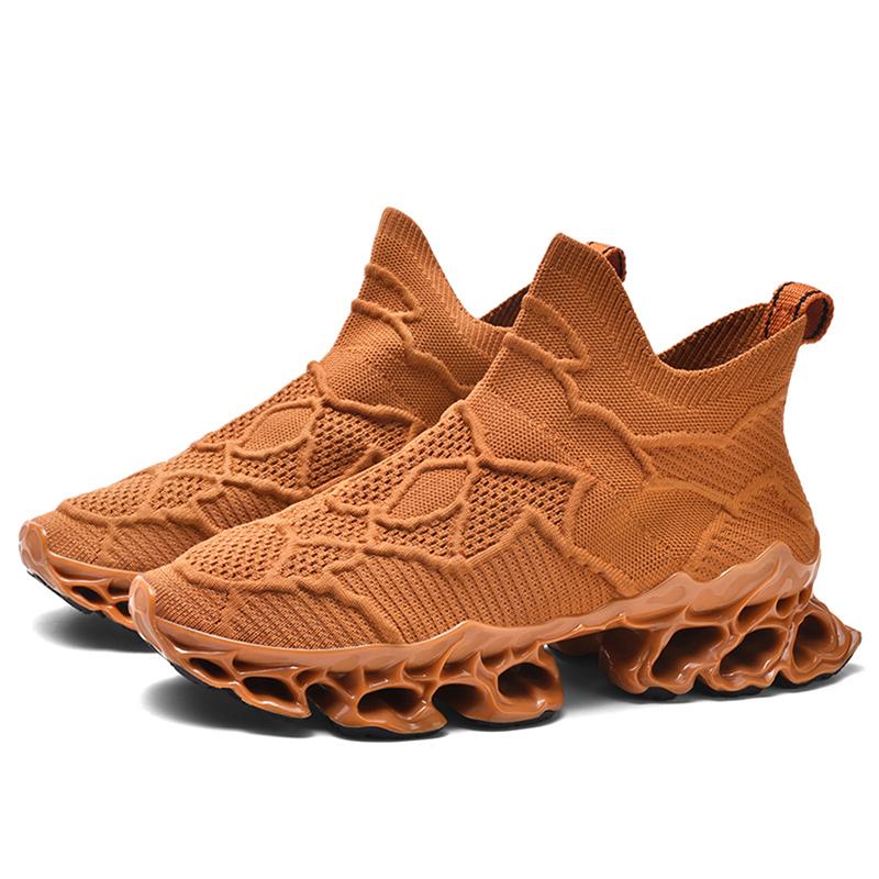 Modische Trailrunning-Sport-Sportschuhe für Herren, bequeme Freizeit, leichte, atmungsaktive Strick-Sneaker