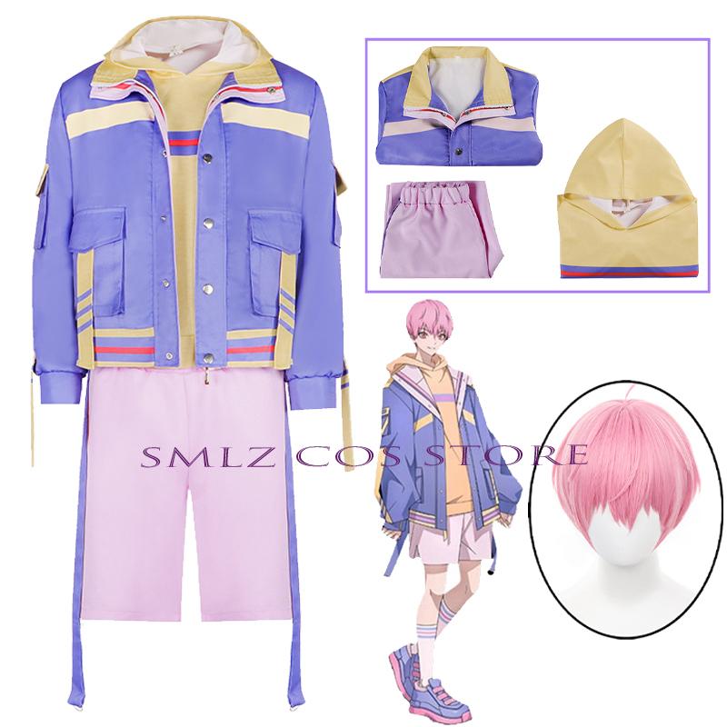 Li tianchen Cosplay Anime Link Click Costumes Manteau Sweat à Capuche Perruque Ensemble Uniforme Fête d'Halloween Tenue de Jeu pour Homme Femme XL beige