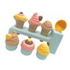 Washable Ice Cream Pretend Play Accessories Safe Educational Sand Play Set Toy For Preschooler Wheat Straw Sandpit Toy
