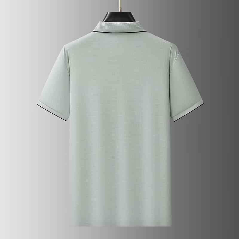 Dibenze Men's Plus Size Casual Short Sleeve Polo Shirt