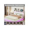 Upholstered Bed - MUVOE - 160x200 Cm - USB Port - LED Light - Beige Linen Fabric