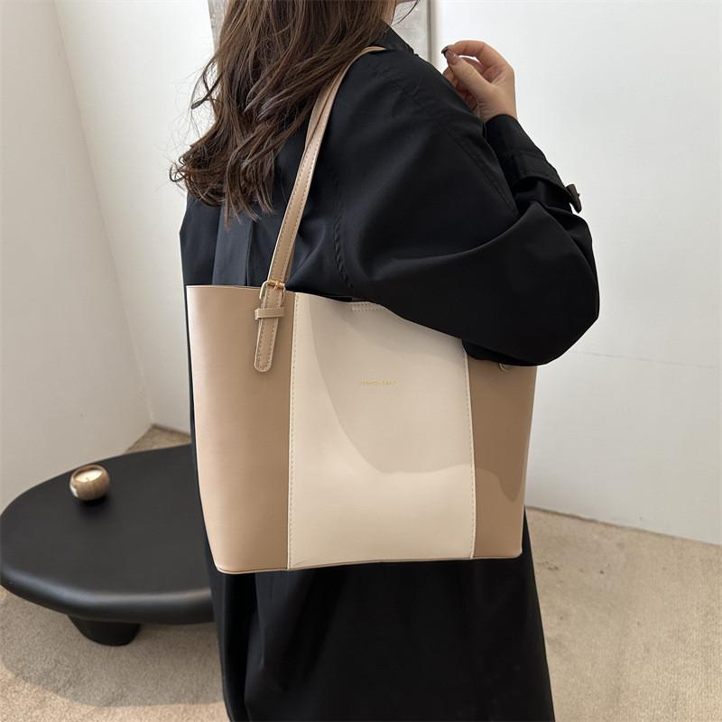 Sac Cabas Style Coréen Colorblock Grande Capacité Pour Femmes Parfait Pour Les Sorties Quotidiennes