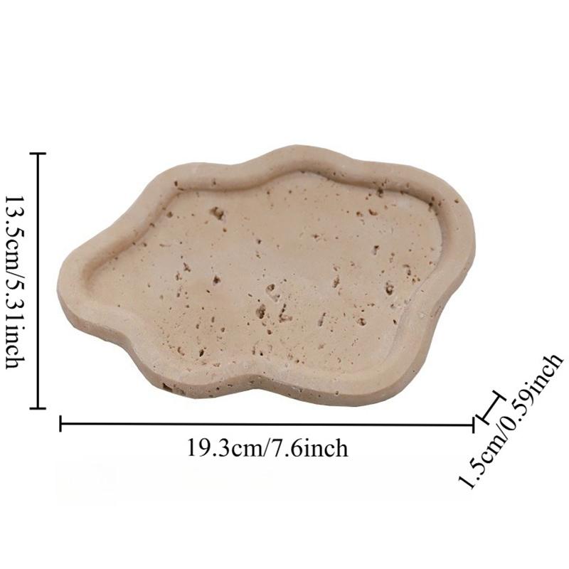 

Ins Nordic Storage Trays Cave Stone Kitchen Storages Minimalist Tray Organizer Modern Decorative Trays Luxury Table Accessorie