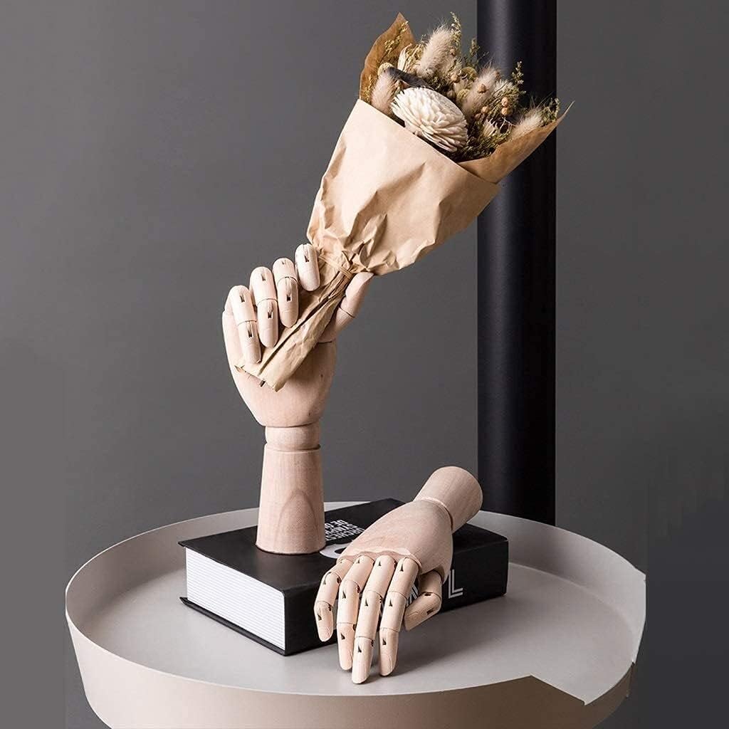 

Гибкая деревянная модель руки, подвижная деревянная рука-манекен, мужская модель правой руки, настольные украшения