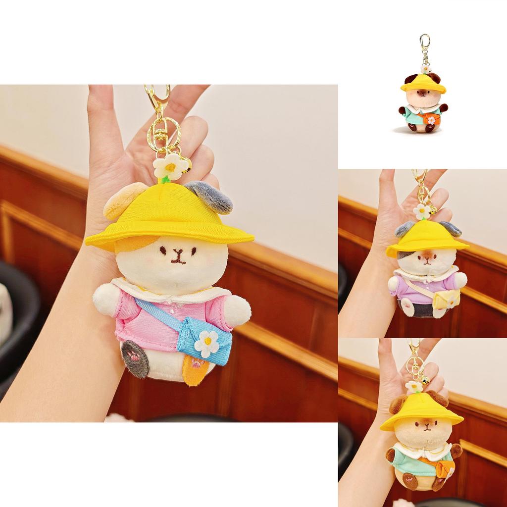 Cartoon Guinea Pig Plush Keyring With Hat And Clothing Design For Kids Backpack Accessories