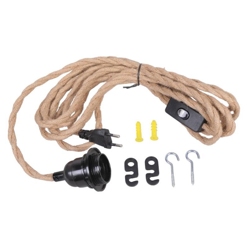 

Вкручиваемый ламповый кабель с выключателями 4,5 м Современный резьбовой патрон E27 Художественный DIY осветительный кабель 110-250 В для DIY 1