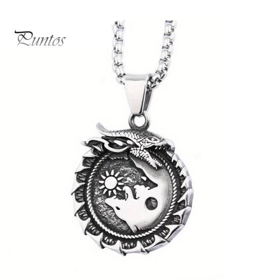 

Ожерелье с подвеской в виде волка в стиле викингов Skoll Hati Wolf, ожерелье с подвеской в виде волка в стиле ретро, скандинавские украшения викингов, подарок для мужчин и женщин серебряный