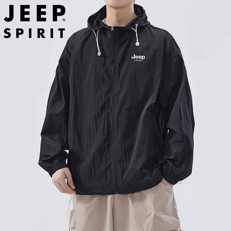 JEEP SPIRIT Men's Summer Hooded Sun Protection Jacket