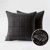 Waterproof Textile Outdoor Throw Pillow Covers Stripe Square Pillowcases Modern Cushion Cases for Patio Couch Bench 45X45CM