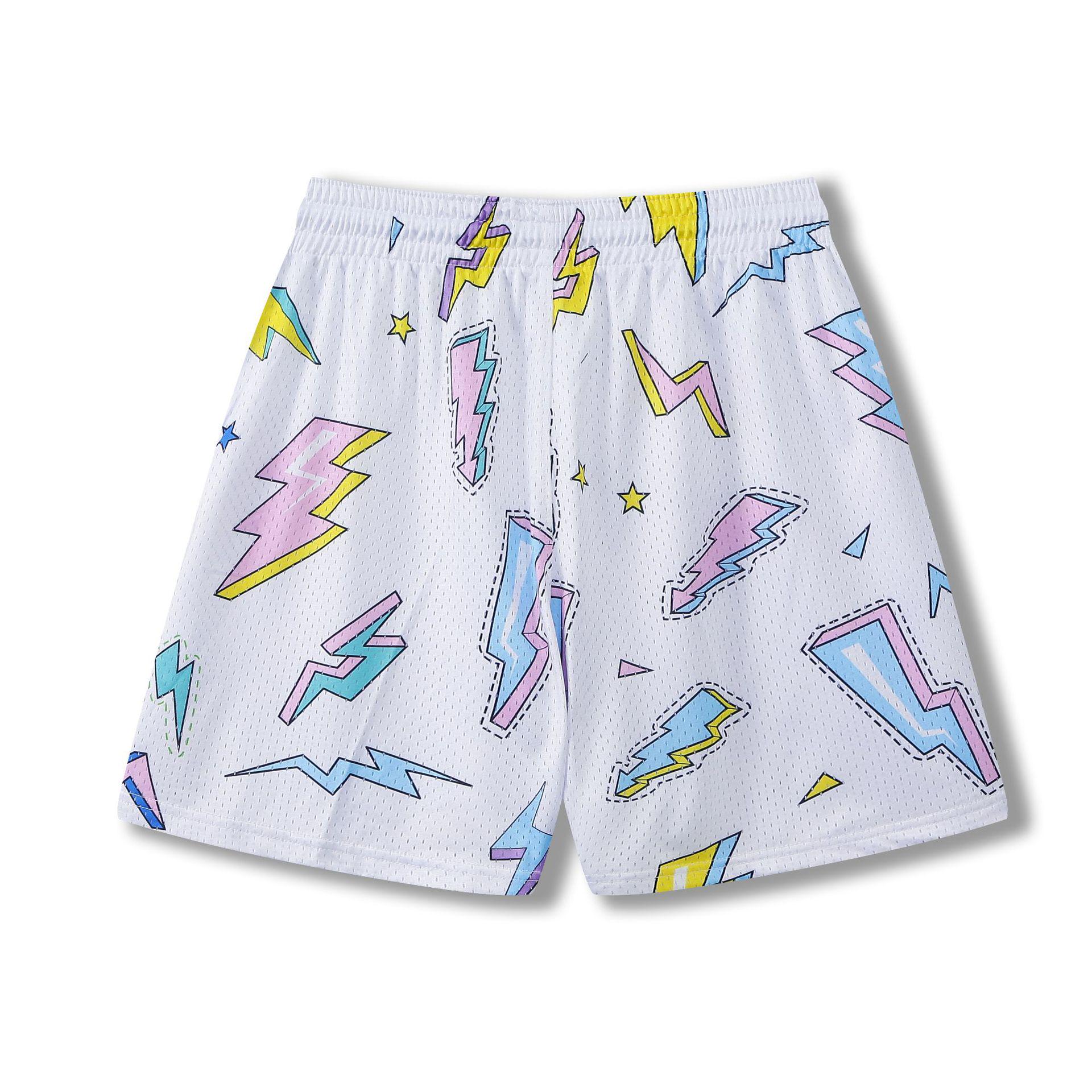 

Мужские быстросохнущие баскетбольные шорты с гавайским принтом: Трендовый, Свободный, Широкий крой M белый