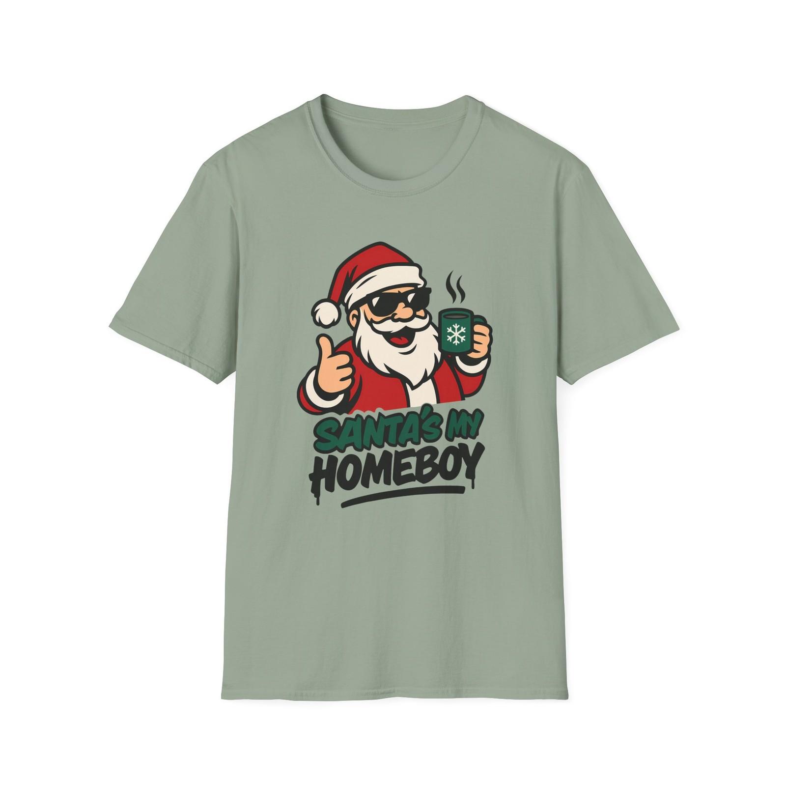 Unisex Softstyle T-Shirt Mens Womens Tees Top Urban Santa Cocoa Funny Holiday Christmas S