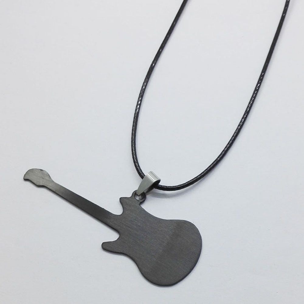 Trendy Pendant Sweater Chain Leather Guitar Necklaces Jewelry Fashion Accessories Clavicle Chain