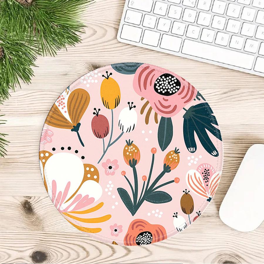 1pc Mouse Pad office Pad Keyboard Mouse Pad Computer Laptop Pad Desk accessories Game Console Pad Anti slip Flower Print