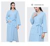 European American Style Women's Quick-Dry Absorbent Summer Waffle Bathrobe