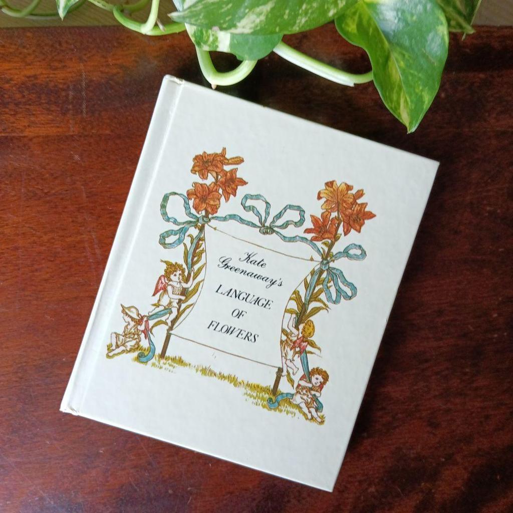 [USED] Old Western Books, 1884, Flower Language: Delicate Lines and Beautiful Colors, Kate Greenaway Art Collection