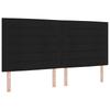 Box Spring Bed with Mattress Black 200 X 200 Cm Fabric