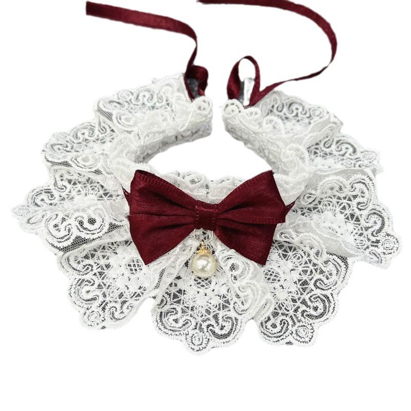 Pet Scarf: Dog Drool Bib with Bell and Bow Tie for Medium/Small Dogs and Cats