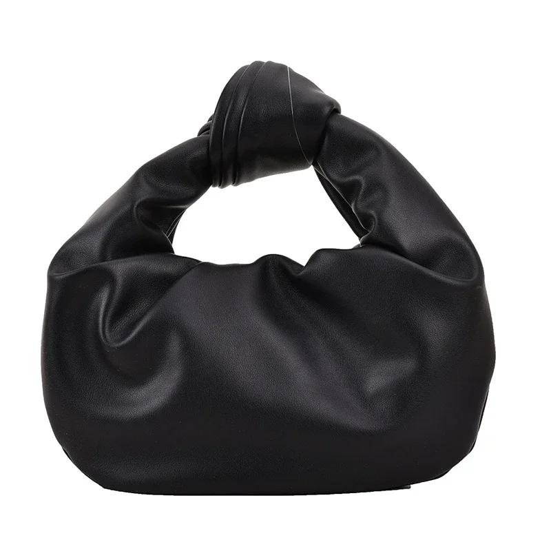 

PU Zipper Wrinkles Small Handbag Spring New Temperament Women s Bags 2026 High Quality Solid Ruched Fashi Crossbody Bags чёрный