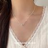 SuChuang Double Layered S925 Sterling Silver Circle Pendant Necklace for Women - Fashionable, Versatile, Clavicle Chain with High-End Feel.