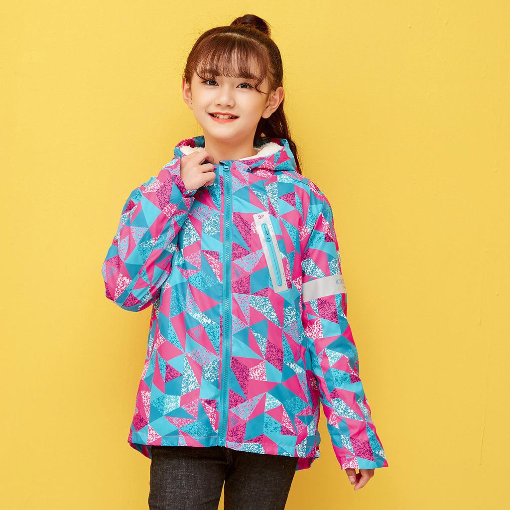 Girls' red velvet casual jacket