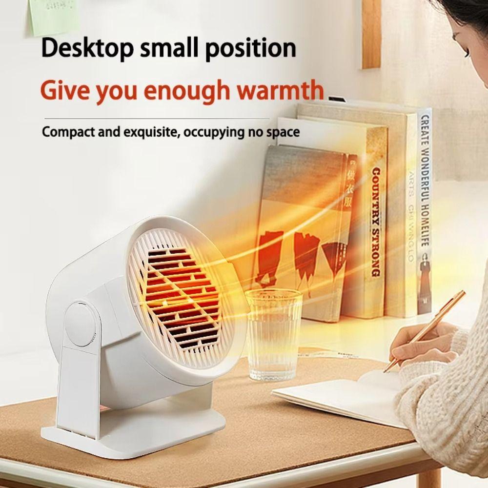 Overheat Protection Electric Heater Adjustable Angle Warm Air Heater Desktop Heater Fan  Office