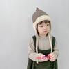 2-6Year Baby Knit Pullover Cap Liner Velvet Children's Hats Warm Ear Protection Hat  Boy Girl