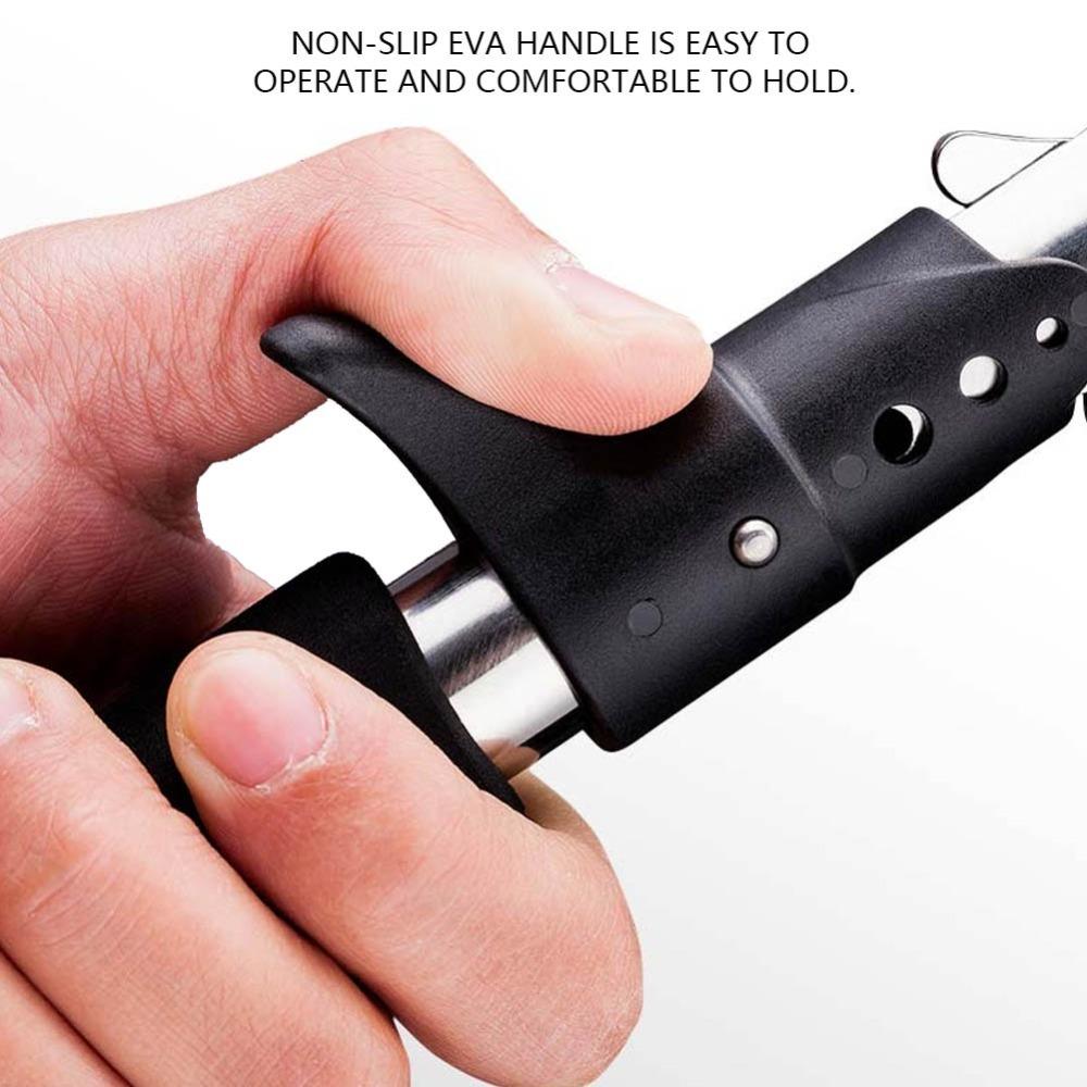2PCS EVA  Handle Fish Lip Grabber Stainless Steel Fishing Grabber  Saltwater Fishing