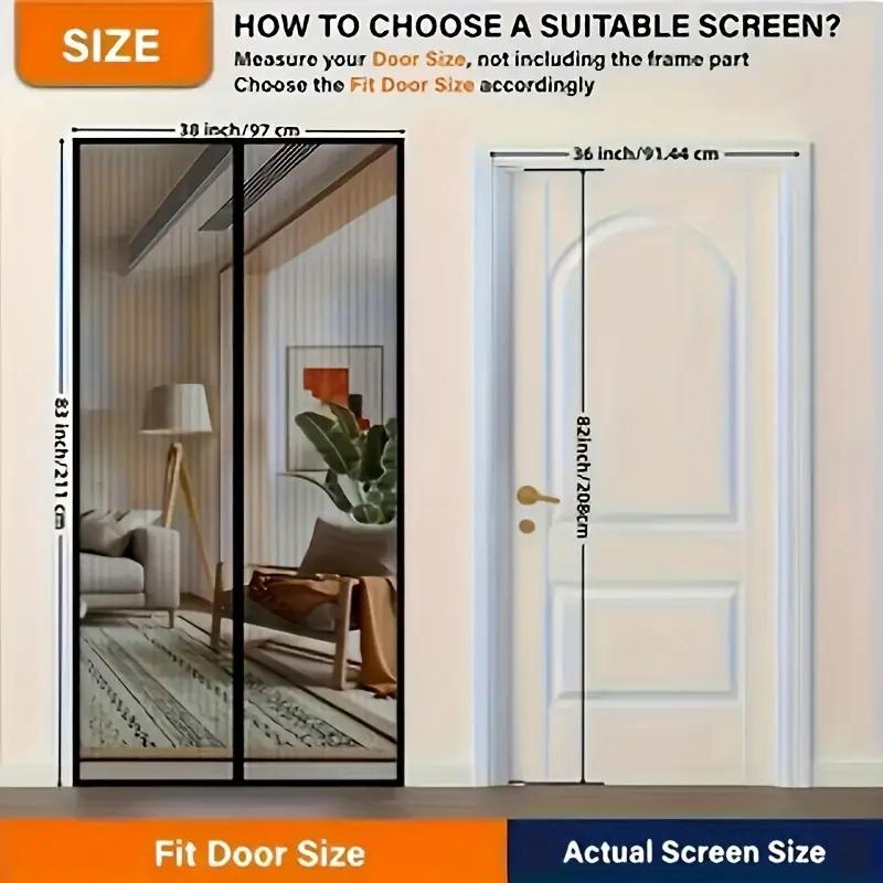 1Pc easy to install magnetic mesh curtains in summer - insect and mosquito proof, suitable for bedrooms and living rooms
