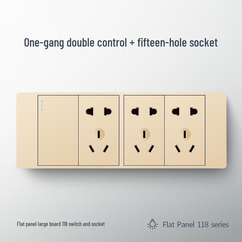 International Electric 118 Type Concealed Multi-Hole Panel: 16A, 6-Hole, 9-Hole, 12-Hole Switch and Socket.