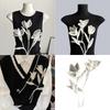 3D Fabric Flower Appliques Handmade Clothing Accessories Sweater Dress Sewing on Flower for Crafting Formal Costume