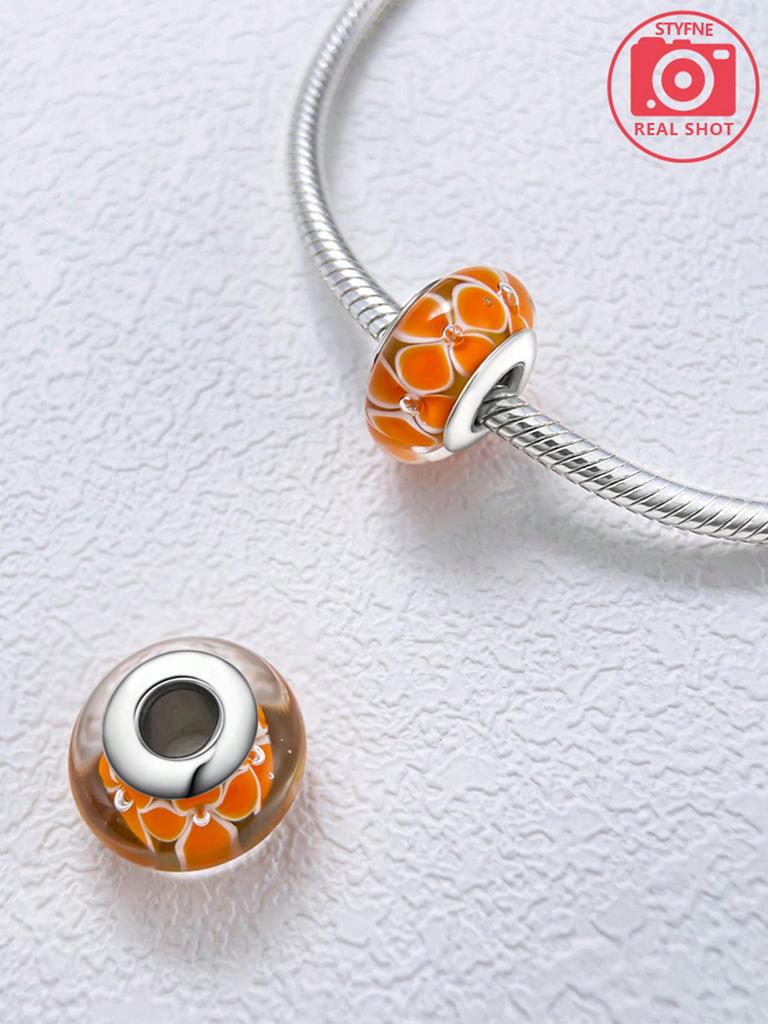 Charm Bead Charms Plata Butterfly Flower Bead Charms Charm copper Plated Compatible With Charm Bead Charms copper Authentic Bracelets for Jewellery Ma