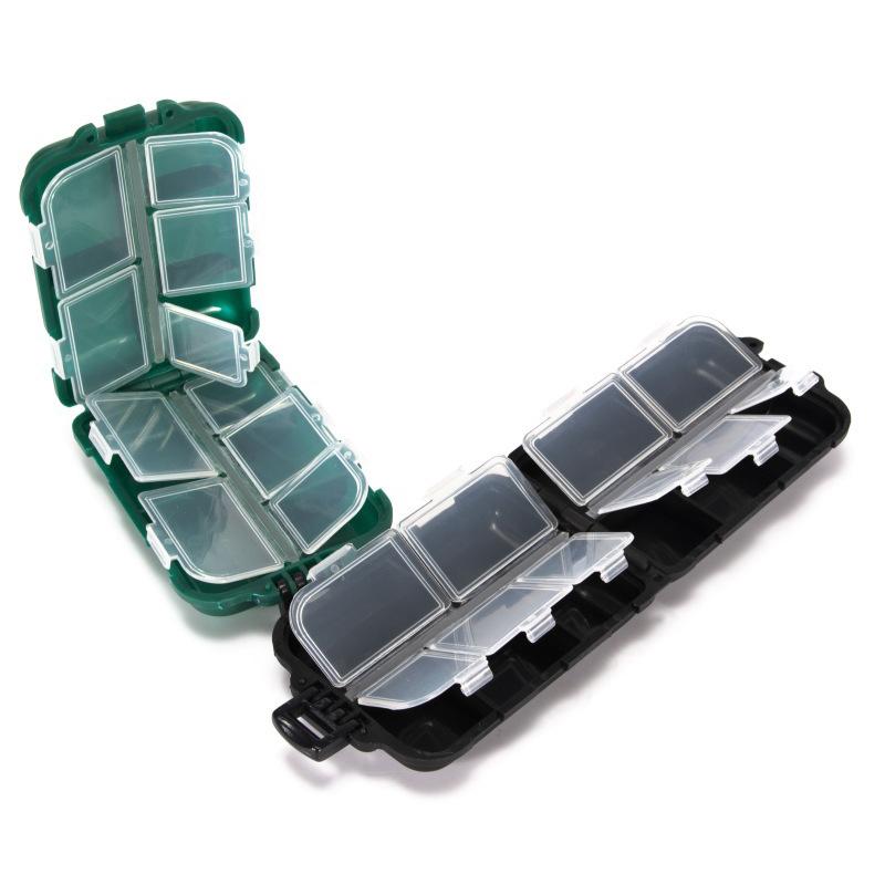 Portable 10 Grids Pill Organizer Medicine Holder Tablet Storage Drug Container Dispensers Case for Vitamins Fish Oils Pill Box