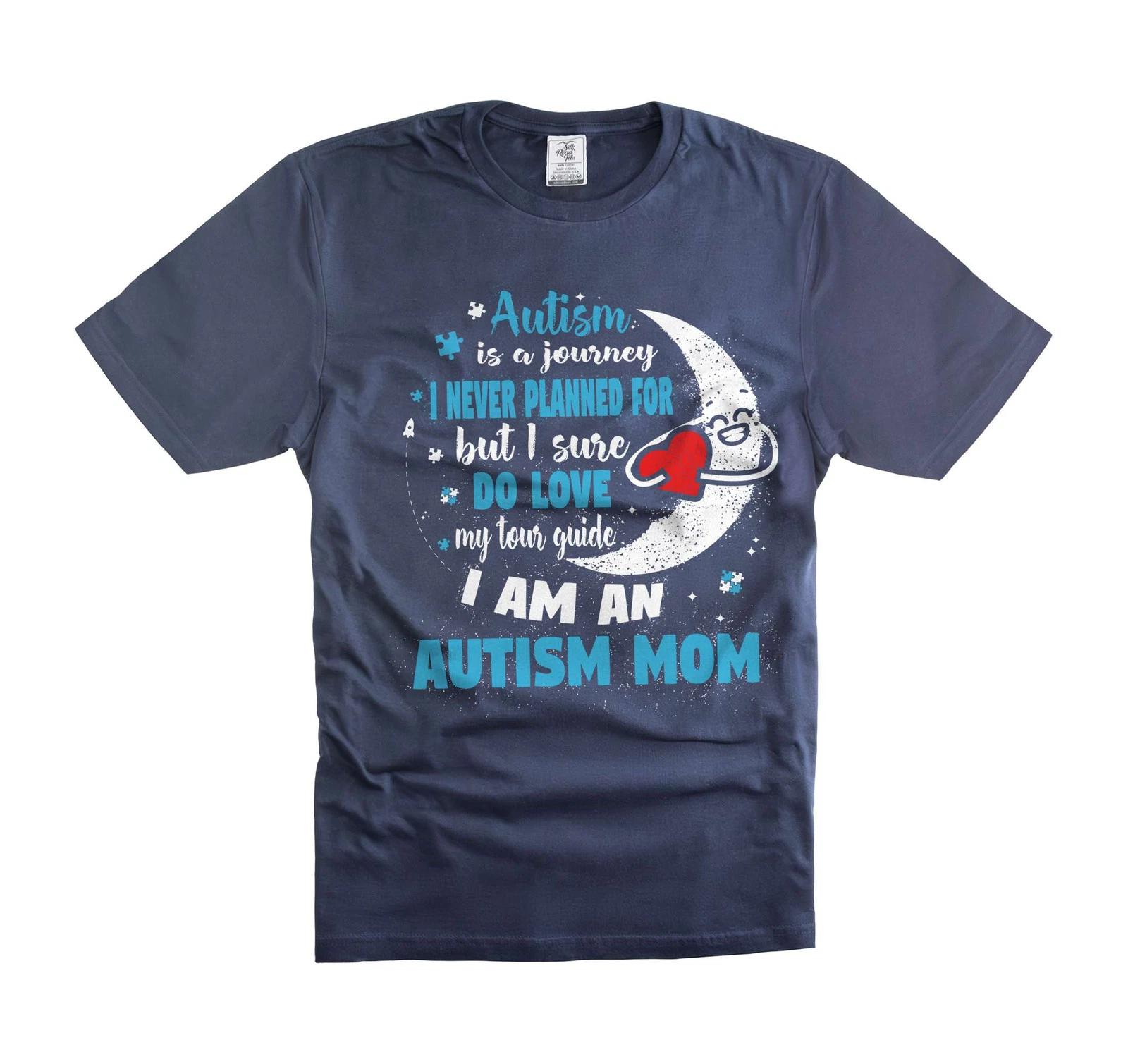 I Am An Autism Mom T-Shirt Mom Awareness Tee Womens Autism Tee Shirt For Her 2XL