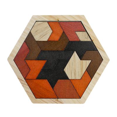 SANJAOYEE Holz-Tetris Holz 6 Jahre 7 Jahre Entwickelt Formgefühl mit Farben und Grundschule Geburtstag Bauen Konzentration Dreiecks-Puzzle