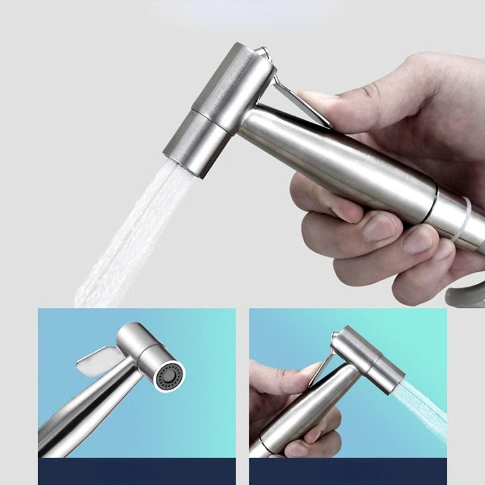 High Pressure Handheld Bidet Sprayer Set Stainless Steel Self Cleaning Women Washer Sprinklers Adjustable Easy To Install