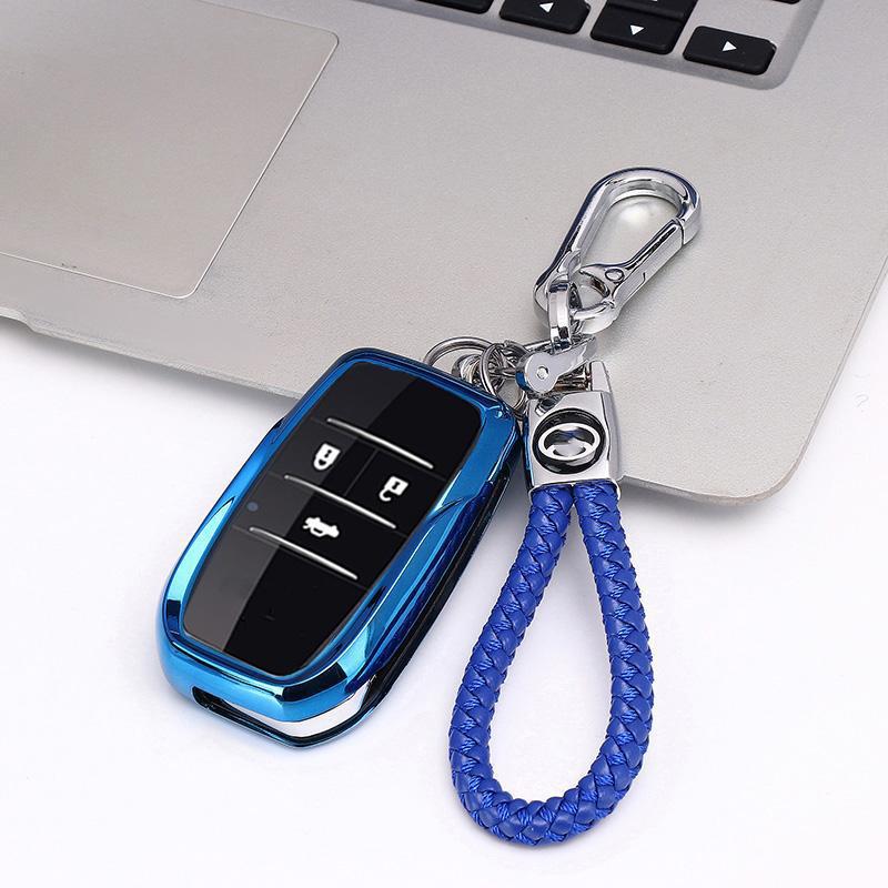 Compatible Folding Key Case for Toyota Vios, Yaris, Camry, and Corolla with Aftermarket Key Bag Buckle.