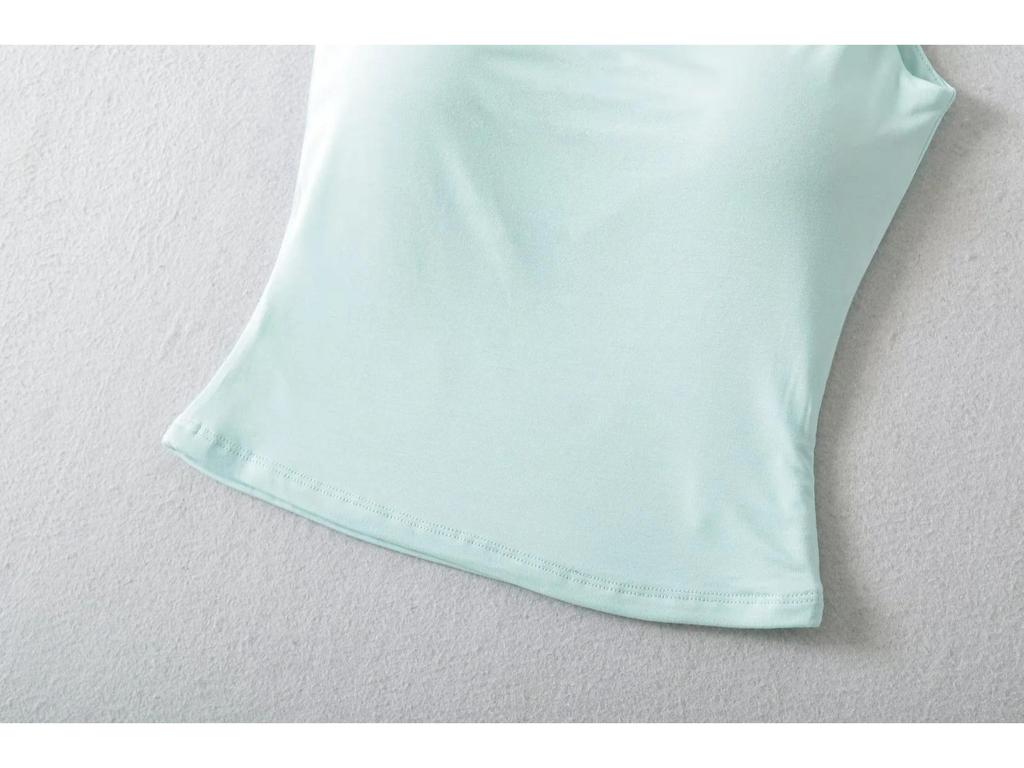 Women's Summer Fashionable Bandeau Camisole: Chest Pads, Open Back, Sexy Tank Top for Inner or Outer Wear
