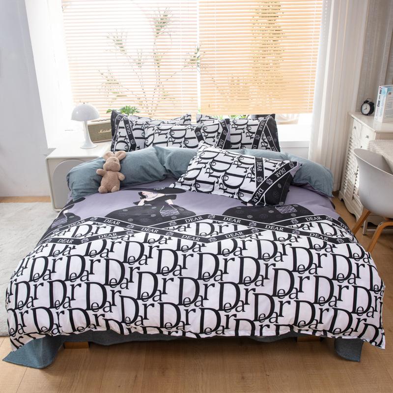 Cartoon Duvet Cover Set 3 or 4 Pieces Like Textured Breathable Durable Soft Comfy Washed Cotton Linen Feel Super Soft