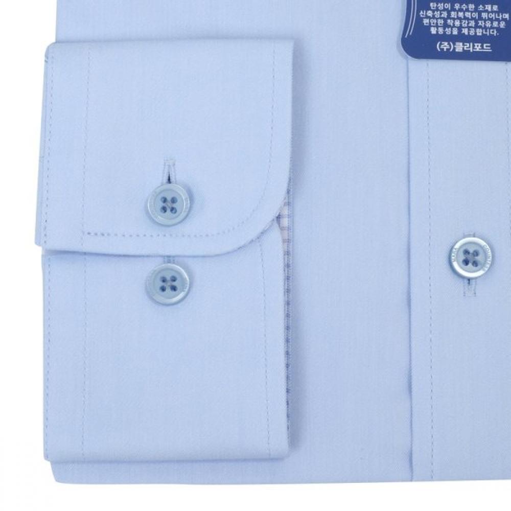 Countess Mara Men Stretch Twill Solid Lining Contrast Blue Regular Fit Long Slee