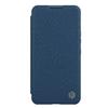 Nillkin Qin Cloth Pro Case for iPhone 14 Plus - Blue Flip Cover, Camera Protector & Phone Holster