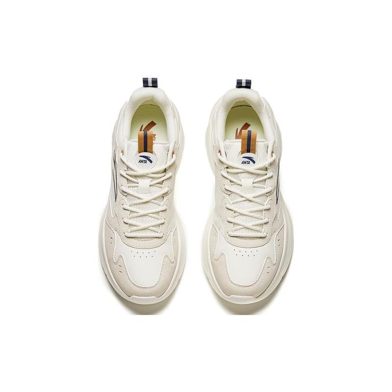 Anta Life Collection Versatile Cushioning Abrasion Resistant Lightweight Low top Casual Shoes Men's Gray White Sneakers 912328815-6