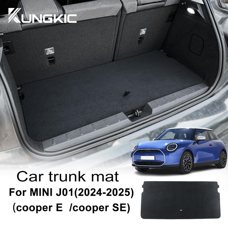 Flannel Rear Trunk Pad for Mini J01 EV Electric Cooper E SE 2024 2025 Accessories Anti-dirty Cargo Liner Mat Cover Decoration