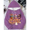 Womens Casual Hooded Sweatshirt With Cherry Anime Digital Print Air Layer Fabric Regular Fit