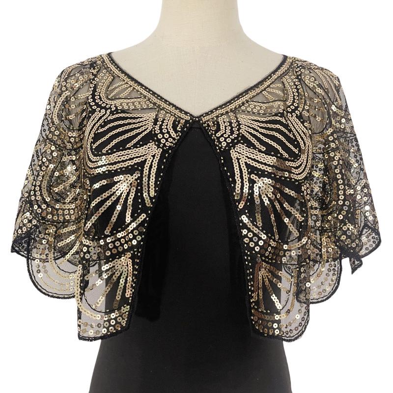 Women's Sequin Beaded Lace Short Summer Shawl Cardigan