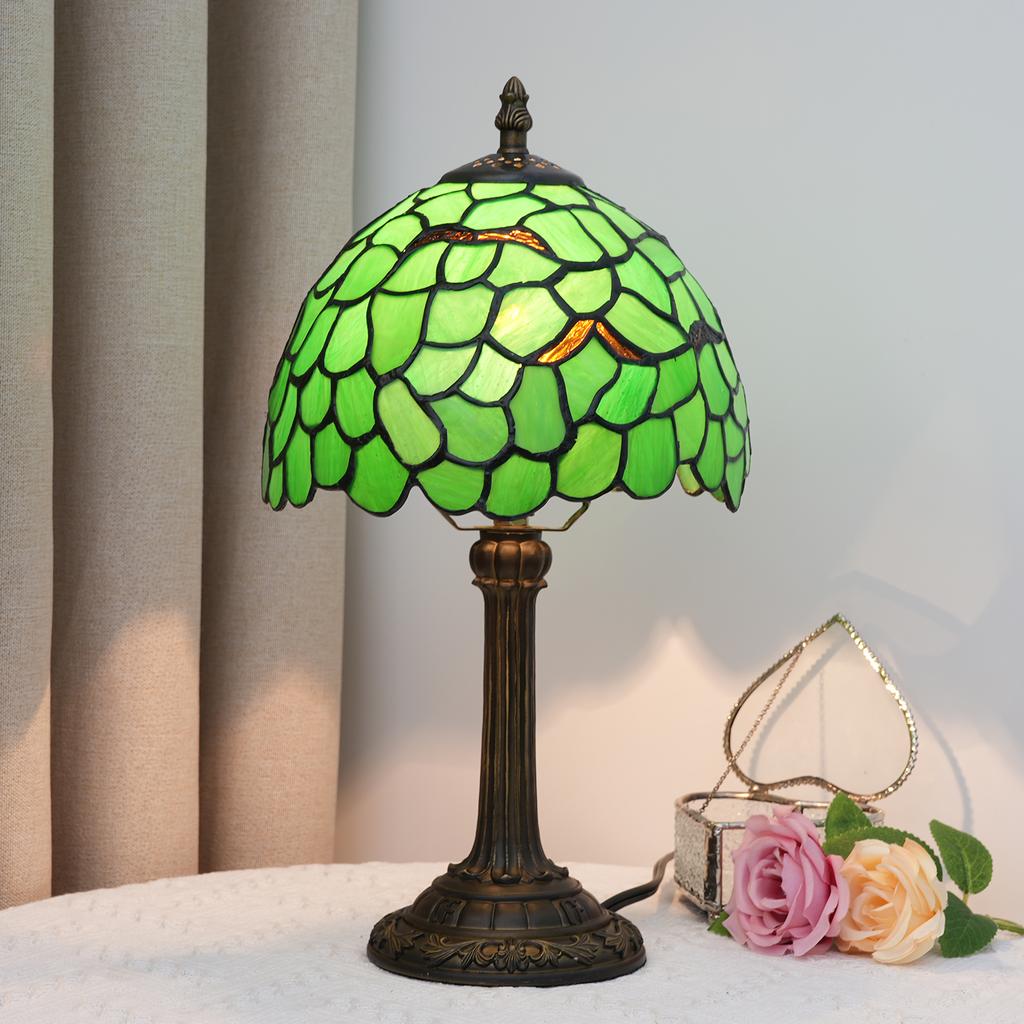 Beautiful Vintage Style Table Lamp Multi-Color Vintage Bedside Table Desk Lamp 8 Inch Wide Reading Light Decor