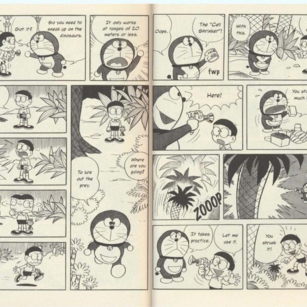 8 Volumes Histórias em Quadrinhos em Inglês Livros de História Doraemon