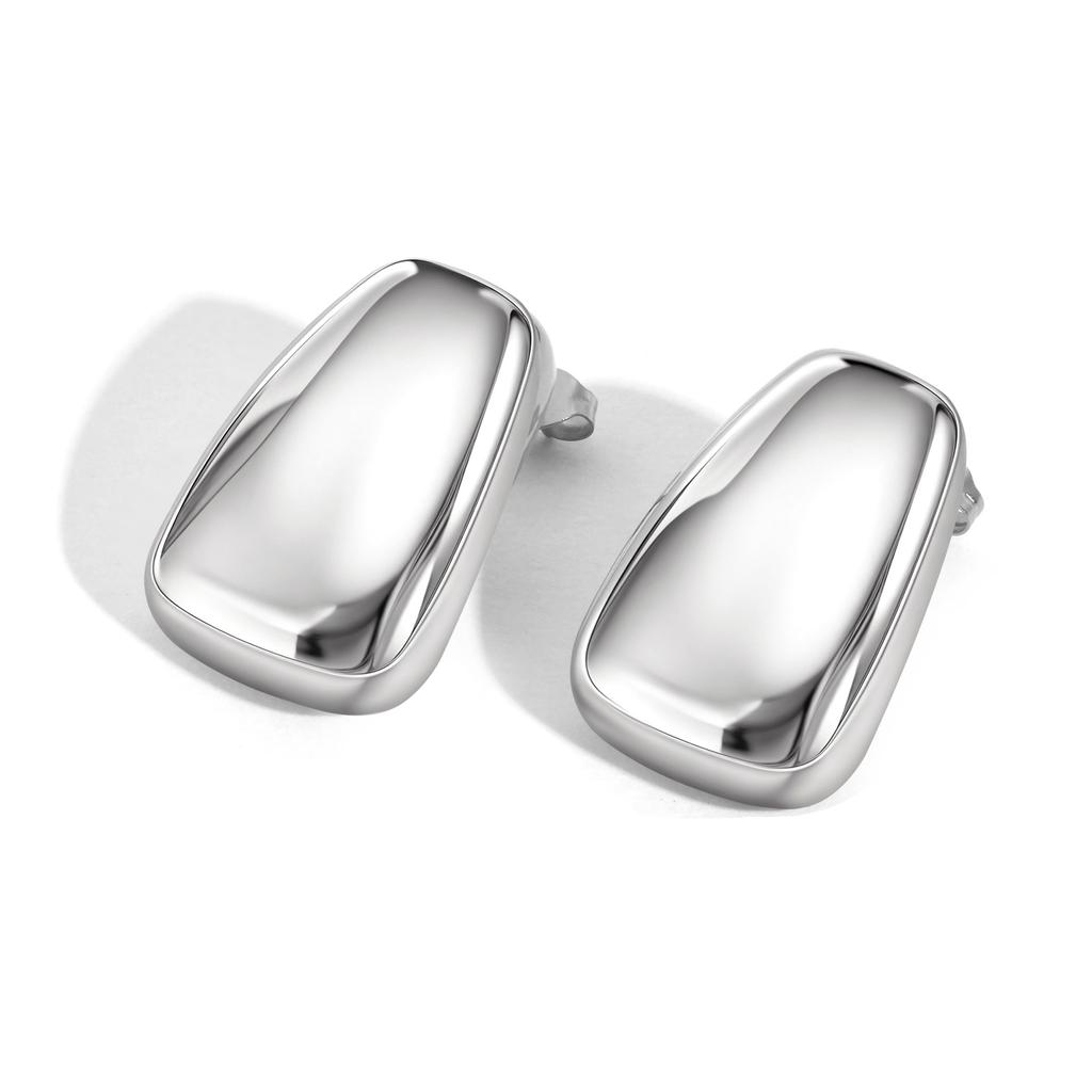 High Quality Geometric Stud Earrings for Women,Stainless Steel Smooth Square Earrings,Fashion Jewelry Mother's Day Gift