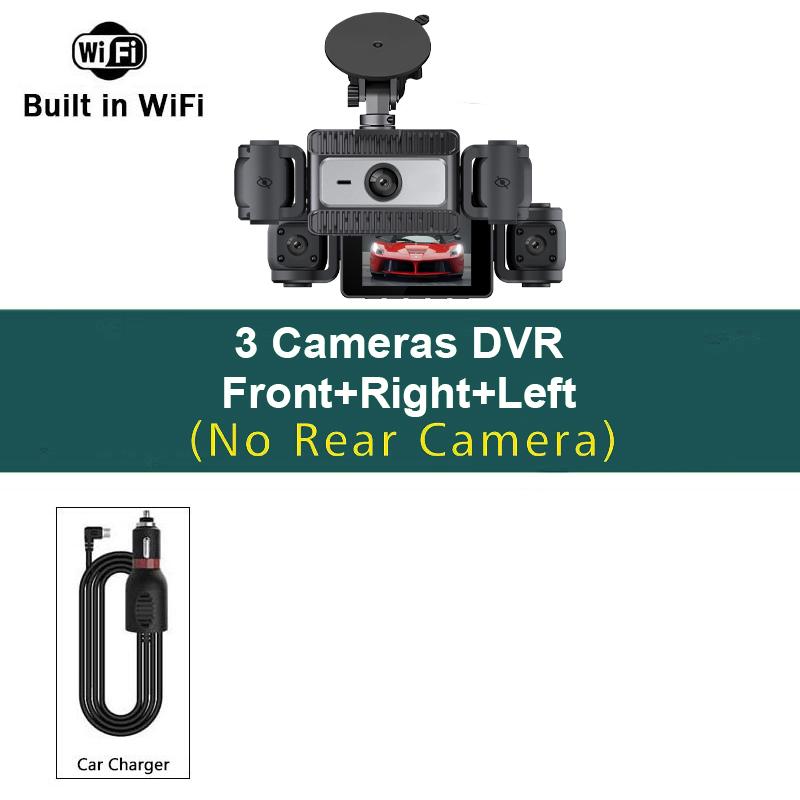 4 Cameras 360° Full HD 1080P Car DVR Wifi Dash Cam 4 Channel Dashcam Video Recorder WDR Night Vision Black Box Cabin Camera