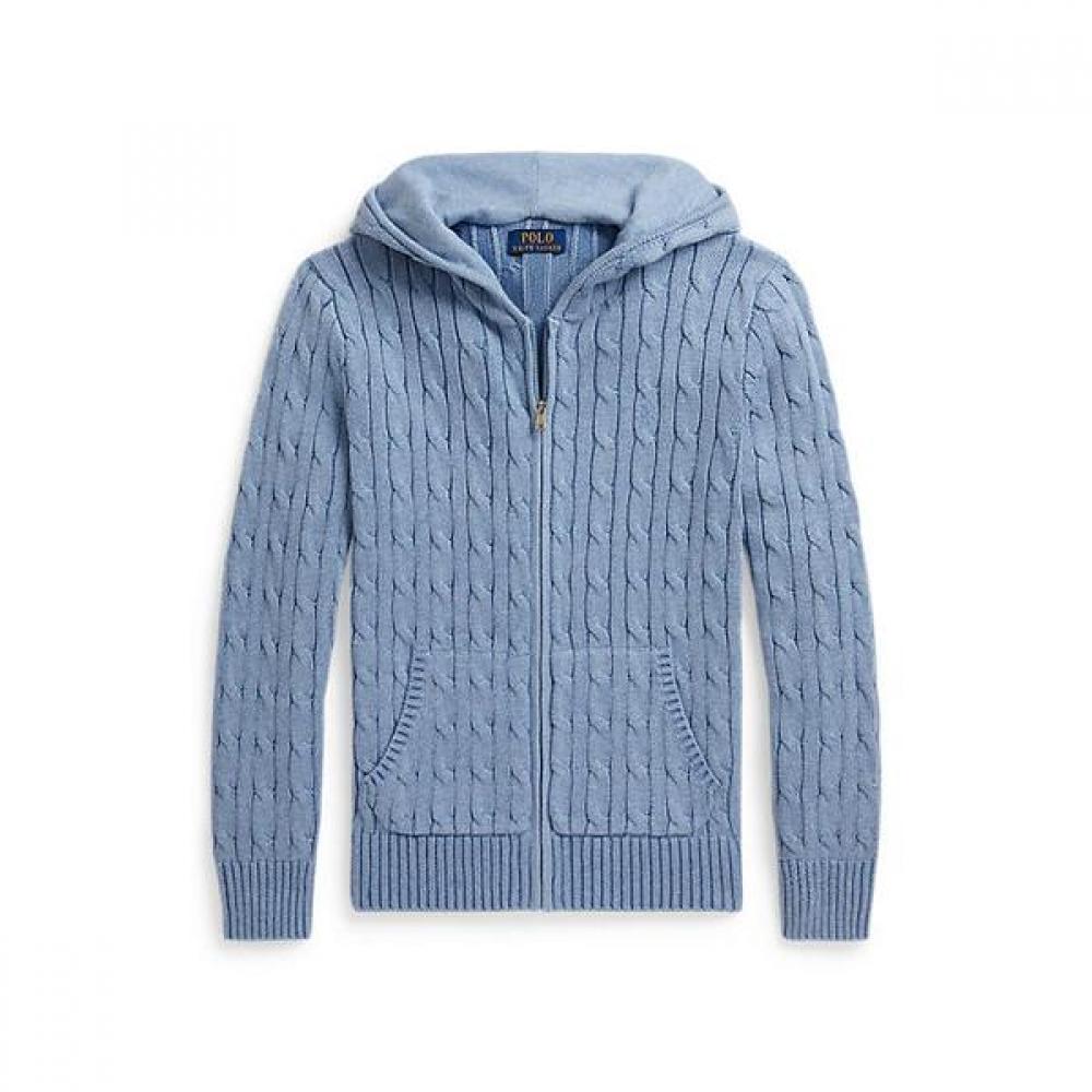 Polo Ralph Lauren Boys 8 18 Cable Cotton Hoodie Zip Sweater Cwposwey6820696400 S